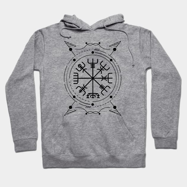 Vegvisir - The Viking Compass | Norse Pagan Symbol Hoodie by CelestialStudio